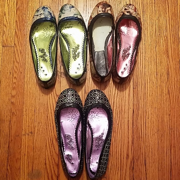 naughty monkey Shoes - Naughty Monkey Flats - Pair of Three